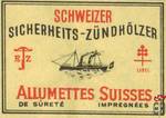 SCHWEIZER SICHERHEITS-ZUNDHOLZER Allumettes Suisses de surete impregne