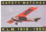 K.L.M. 1919-1959 safety matches