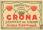 Crona producten spannen de kroon Firma R. Werbrouck