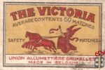 The Victoria average contents 60 matches safety matches union allumett