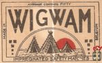 Wigwam impregnated safety matches average contents fifty made in Belgi