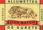 Lion match allumettes de surete marque deposee