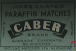 Caber Impregnated paraffin matches made in Belgium brand average conte