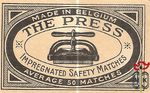 The Press impregnated safety matches average 50 matches made in Belgiu