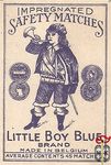 Little Boy Blue brand impregnated safety matches made in Belgium avera