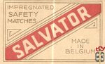 Salvator impregnated safety matches made in Belgium