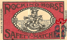 Rocking-horse average 50 contents safety matches impregnated made in B