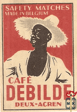 Cafe Debilde deux-acren safety matches made in Belgium