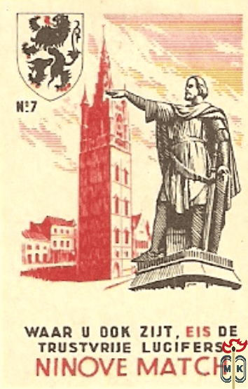 №7 Ninove match Waar u dok zijt, eis de trustvrije lucifers