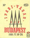 Ipari Vásár BIV, Budapest 1961. V. 19–29. MSZ 30 f