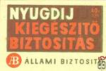 Állami Biztosító › MSZ, 40 f › Nyugdíj kiegészítő biztosítás, Állami B