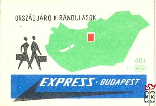 Országjáró kirándulások express Budapest 40f msz