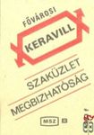 Fővárosi Keravill szaküzlet, megbízhatóság 40f MSZ B