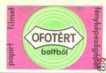 OFOTÉRT, MSZ, 40 f, B-Papírt, filmet, fényképezőgépet Ofotért boltból