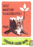 Forradalmi Ifjúsági Napok, 1945-1970, MSZ, 40 f, B-Lesz magyar újjászü