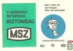 A szabvány betartása biztonság, MSZ, MSZ 17066, Biztonsági szín- és al