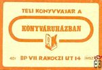 Téli könyvvásár a Könyváruházban ÁK Bp. VII. Rákóczi út 14. MSZ 40 f