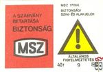 A szabvány betartása biztonság, MSZ, MSZ 17066, Biztonsági szín- és al