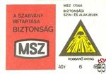 A szabvány betartása biztonság, MSZ, MSZ 17066, Biztonsági szín- és al