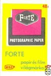 Forte, MSZ, 40 f, B-Forte papír és film, világmárka! Photographic pape