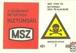 A szabvány betartása biztonság, MSZ, MSZ 17066, Biztonsági szín- és al