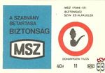 A szabvány betartása biztonság, MSZ, MSZ 17066, Biztonsági szín- és al