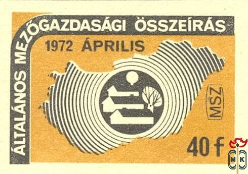 Általános mezőgazdasági összeírás, 1972. április, MSZ, 40 f-(építkezés
