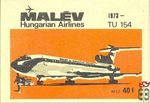 MALÉV Hungarian Airlines, MSZ, 40 f-TU 154 1973