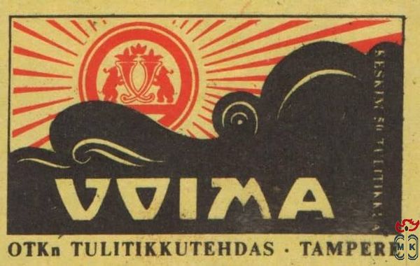 Voima otkn tulitikkutehdas Tampere keskim. 50 tulitikkua