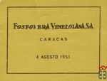 Fosforera Venezolana, SA Caracas 4 Agosto 1951