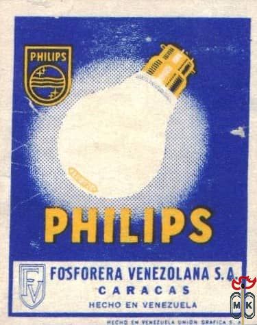 Philips Fosforera Venezolana, SA Caracas hecho en Venezuela