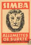 Simba Allumettes de Surete Production d' Europe