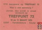 Trefpunt 73 9778 bezoekers op Trefpunt 72 Was U ook aanwezig? Zoniet,