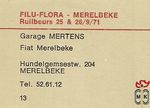 13 Filu-flora - Merelbeke Ruilbeurs 25 & 26/9/71 Garage Mertens Fiat M