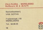 16 Filu-flora - Merelbeke Ruilbeurs 25 & 26/9/71 Banketbakkerij Van Go