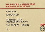 15 Filu-flora - Merelbeke Ruilbeurs 25 & 26/9/71 Precisa Kadoshop Bloe