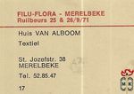 17 Filu-flora - Merelbeke Ruilbeurs 25 & 26/9/71 Huis Van Alboom Texti