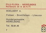 7 Filu-flora - Merelbeke Ruilbeurs 25 & 26/9/71 Boelaert A. Fietsen -