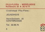 3 Filu-flora merelbeke Ruilbeurs 25 & 26/9/71 Clublokaal Filu-Flora: J