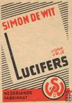 Simon de Wit Wonk Vru Nederlandsch fabrikaat Lucifers