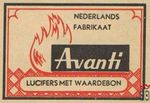 Avanti Nederlands fabrikaat lucifers met waardebon