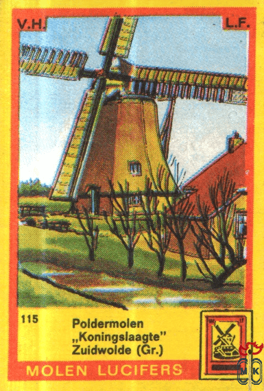 Poldermolen "Koningslaagte" Zuiswolde (Gr.) V.H. L.F. Molen