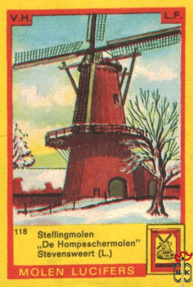 Stellingmolen "De Hompeschermolen" Stevensweert (L.) V.H. L.