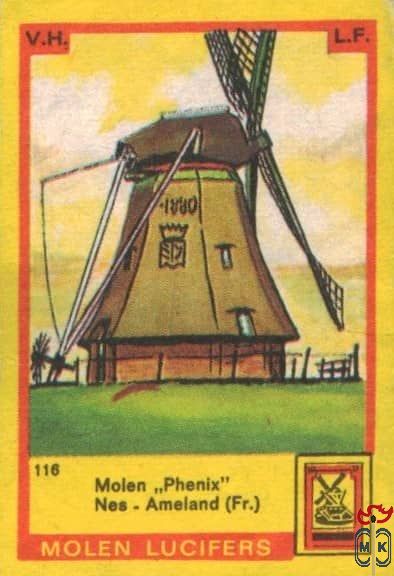 Molen "Phenix" Nes-Ameland (Fr.) V.H. L.F. Molen Lucifers