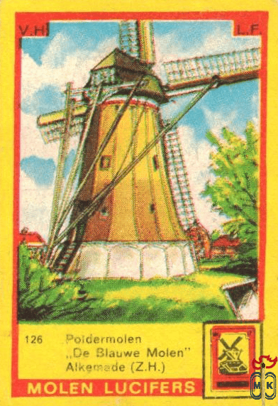 Poldermolen "De Blauwe Molen" Alkemade (Z.H.) V.H. L.F. Mole