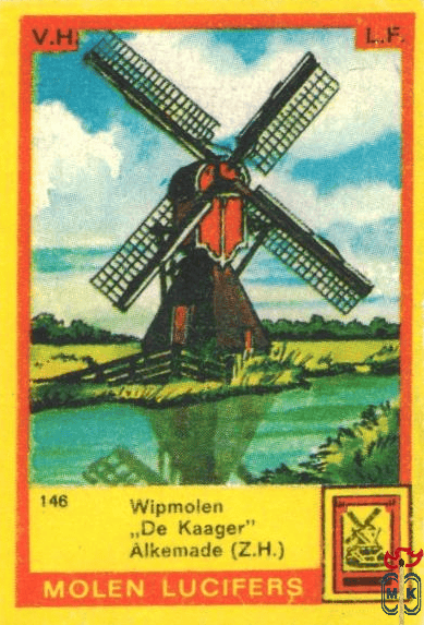 Wipmolen "De Kaager" Alkemade (Z.H.) V.H. L.F. Molen Lucifer