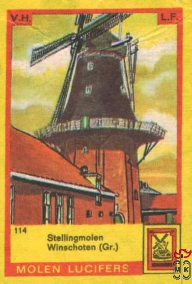 Stellingmolen Winschoten (Gr.) V.H. L.F. Molen Lucifers