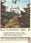 Burg Forchtenstein, Bgld. Goddezunder Serie "Osterr. Burgen und S