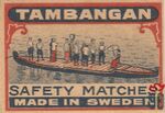 Tambangan safety matches made in Sweden