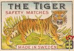 The Tiger safety matches made in Sweden